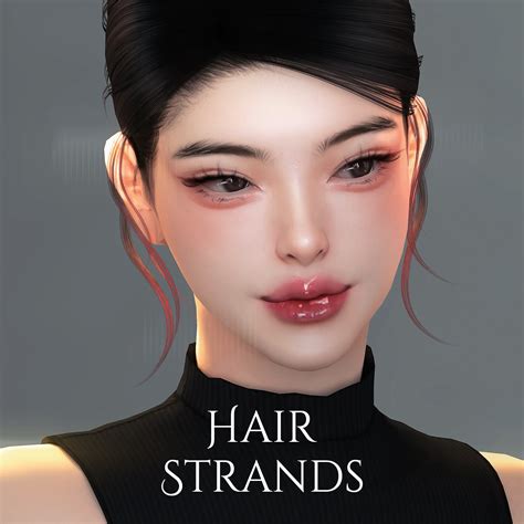 Hair Strands Set - 1 [Updated Please Redownload] | Chih | Sims hair ...