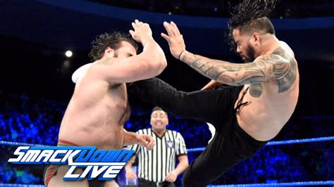 The Usos Vs Rusev Aiden English SmackDown LIVE Dec 12 2017 YouTube