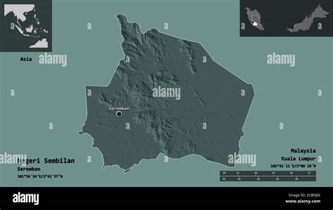 Forma De Negeri Sembilan Estado De Malasia Y Su Capital Escala De