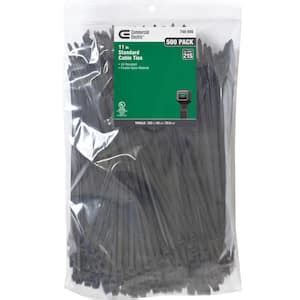 Commercial Electric 8 In UV Cable Tie Black 100 Pack GT 200STCB