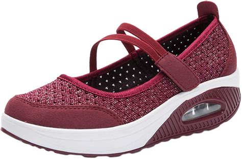 Mujer Zapatillas de Plataforma Deportivo Cuña de Malla Tejida para