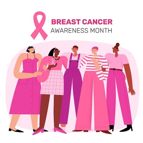 Premium Vector Illustration For Breast Cancer Awareness Month