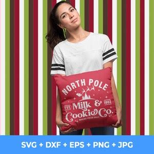 North Pole Milk And Cookie Co Svg Merry Christmas Svg Funny Etsy