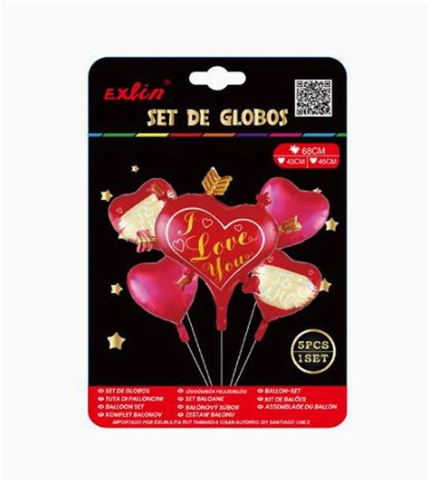 Set De Globos Corazones Rojos Importadora Exlin