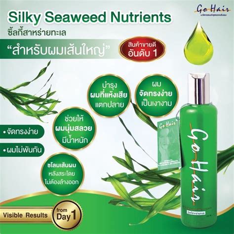 Go Hair Silky Seaweed Nutrients 250มล 100มล ครีมสาหร่ายบำรุงผม โกแฮร์ ซิลกี้สาหร่ายทะเล ผมแห้ง