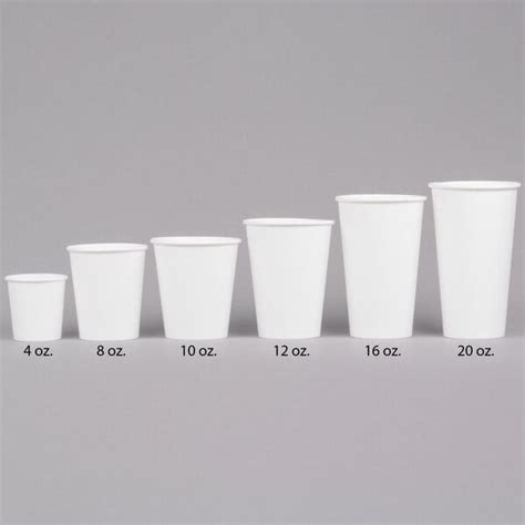 Choice 16 Oz White Poly Paper Hot Cup 1000 Case