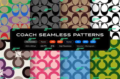 Coach Seamless Patterns, Vol. 1: Monogram by itsfarahbakhsh on DeviantArt