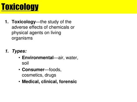 Ppt Toxicology Powerpoint Presentation Free Download Id 3309720