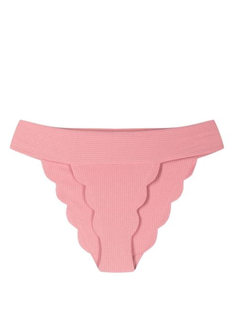 Marysia Scalloped Edge Detail Bikini Bottoms Editorialist