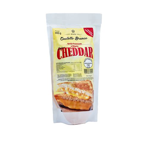 QUEIJO PROCESSADO CREMOSO SABOR CHEDDAR 400 G NOVA EMBALAGEM