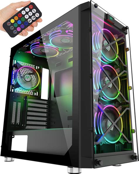 Buy Musetex Phantom Black Atx Mid Tower Desktop Computer Gaming Case