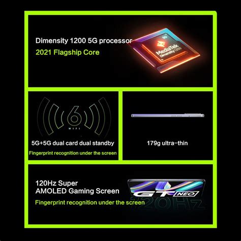 Realme GT Neo 5G MTK Dimensity 1200 Smartphone 120Hz Super AMOLED