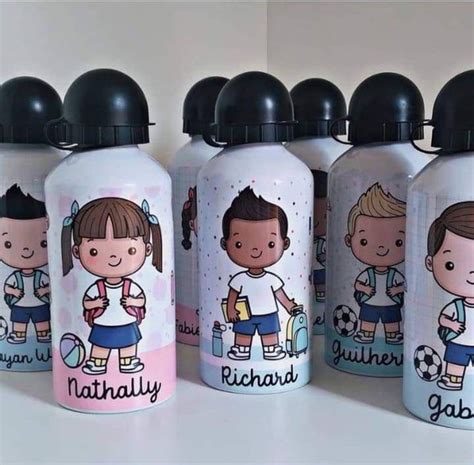 Squeeze Volta As Aulas Garrafinha Personalizada Infantil Elo