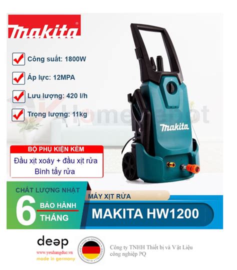 Máy xịt rửa cao áp Makita HW1200 Piqi4 Thietbinhapkhau C