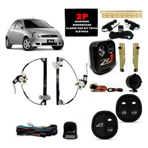 Kit Vidro Elétrico Ford Ka Fiesta Trava Alarme Submarino