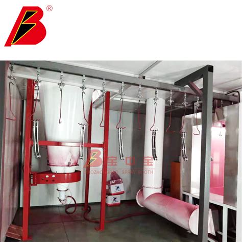 Automatic Powder Coating Spray Cyclone Booth For Fast Color Change