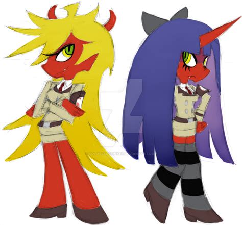 Panty And Stocking As Demons By Nutty Nutzis On Deviantart