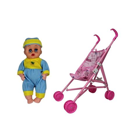 BONECA BEBE CARRINHO DE PASSEIO DOBRAVEL INFANTIL REBORN BRINQUEDO