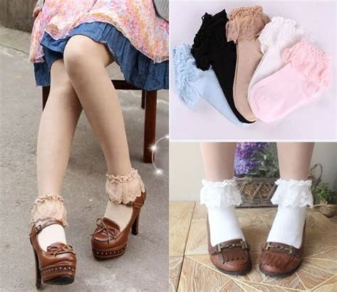 Sweet Cute Princess Girl Vintage Lace Ruffle Frilly Ankle Socks Ebay