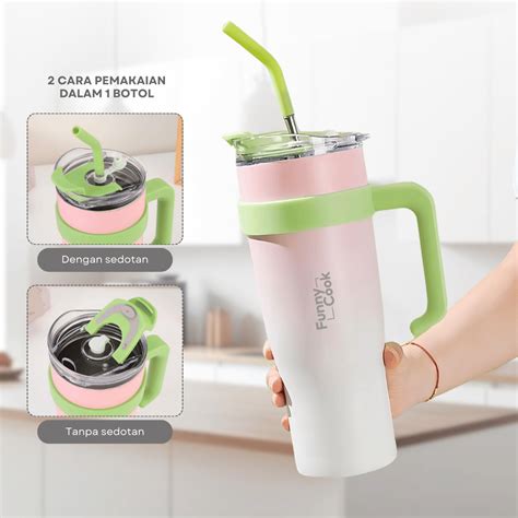Jual FUNNYCOOK Tumbler Ml Hot And Cold BPA FREE Botol Minum Tumbler Liter Bebas BPA