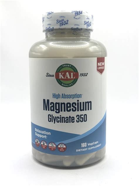 Kal - Magnesium Glycinate 350 (HA) - 160 Capsules - G&W Herbs