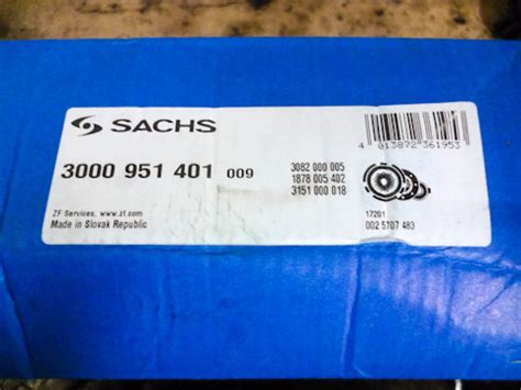 3000951401 Комплект сцепления SACHS | Запчасти на DRIVE2