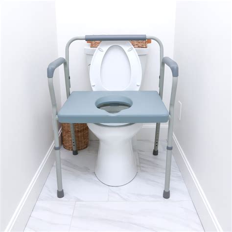 AireMed 3 In 1 Heavy Duty Bedside Commode Over Toilet Bariatric