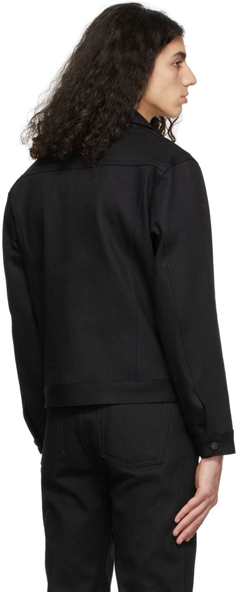 Naked Famous Denim Black Selvedge Denim Jacket Ssense Lookastic