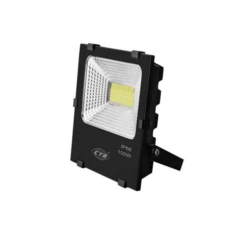 Refletor Led Sobrepor 100w CTB Modelo E Bivolt Alumínio Branco Frio