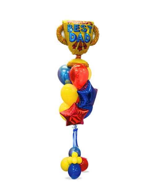 Worlds Best Dad Trophy Jumbo Balloon Bouquet T O Balloons