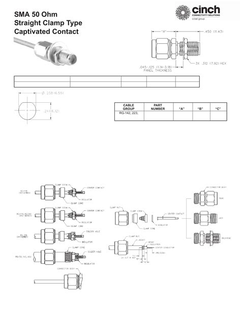 142 0107 40x Spec Datasheet By Cinch Connectivity Solutions Johnson