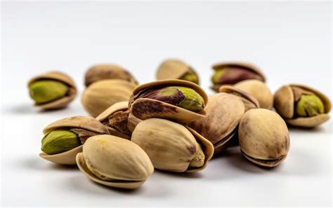 Premium Photo A Close Up Pistachios Nuts Isolated On A White