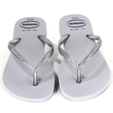 Chinelo Havaianas Feminino Cinza Gelo Slim Gloss Marshoes Loja De