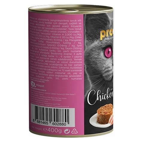 Pro Choice Kitten Tavuklu Yavru Kedi Konservesi 6X400 gr Fiyatı