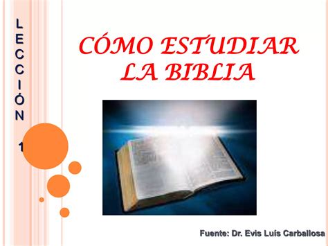 Como Estudiar La Biblia Ppt