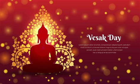 Shiny Vesak day design background vector. Celebration vesak day design ...