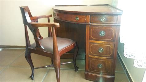 Arts And Craft Corner Desk With Leather Top Original Antique Furniture