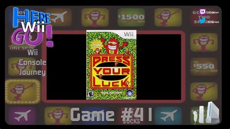 Here Wii Go Wii Console Journey Game 41 Press Your Luck 2010 YouTube