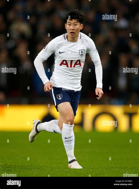 Heung Min Sohn Von Tottenham Hotspur In Aktion Gegen Manchester United