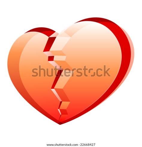 Vector Broken Heart Stock Vector Royalty Free 22668427 Shutterstock