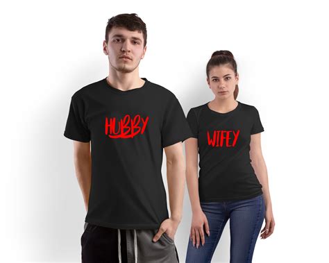 Hubby Wifey Couple T Shirt Customized T Shirts Hoodies Sports