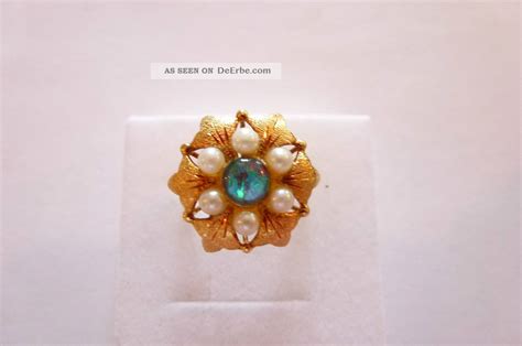 Prachtvoller Sehr Exclusiver Antiker Ring Gold Mit Opal Und Perlen