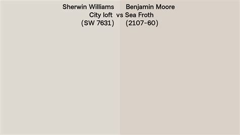 Sherwin Williams City Loft SW 7631 Vs Benjamin Moore Sea Froth 2107