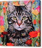 tinker  tabby cat digital art  peggy collins fine art america