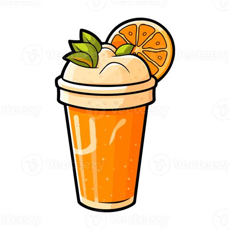 Orange Creamsicle Smoothie Sticker Cool Colors Kawaii Clip Art