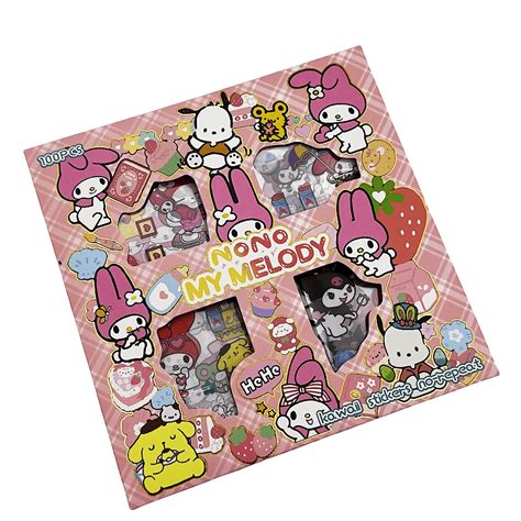 Sanrio Caja De Regalo Con Set De Pegatinas No Duplicadas De Kuromi