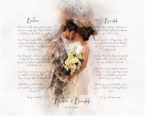 Renewing Wedding Vows Gift, Amazing Wedding Vows Art Gift, Wedding Vows