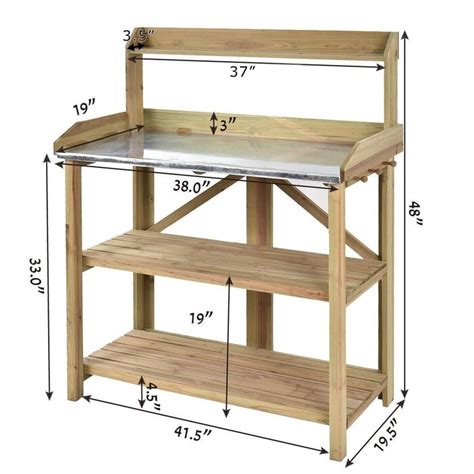 Arlmont Co Lovitt Fir Wood Potting Bench Wayfair