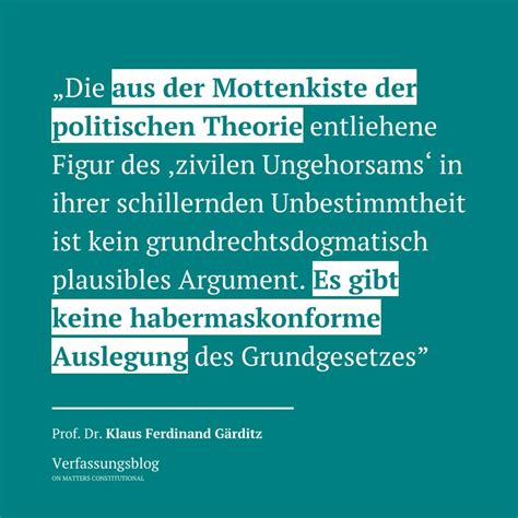 Verfassungsblog On Twitter Ziviler Ungehorsam Als Lizenz Zur Straftat