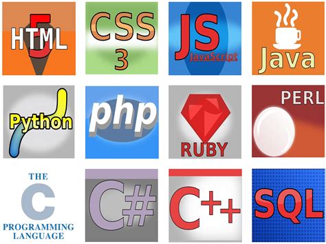 Coding Programming Languages Logo Collage Lisa Boerum